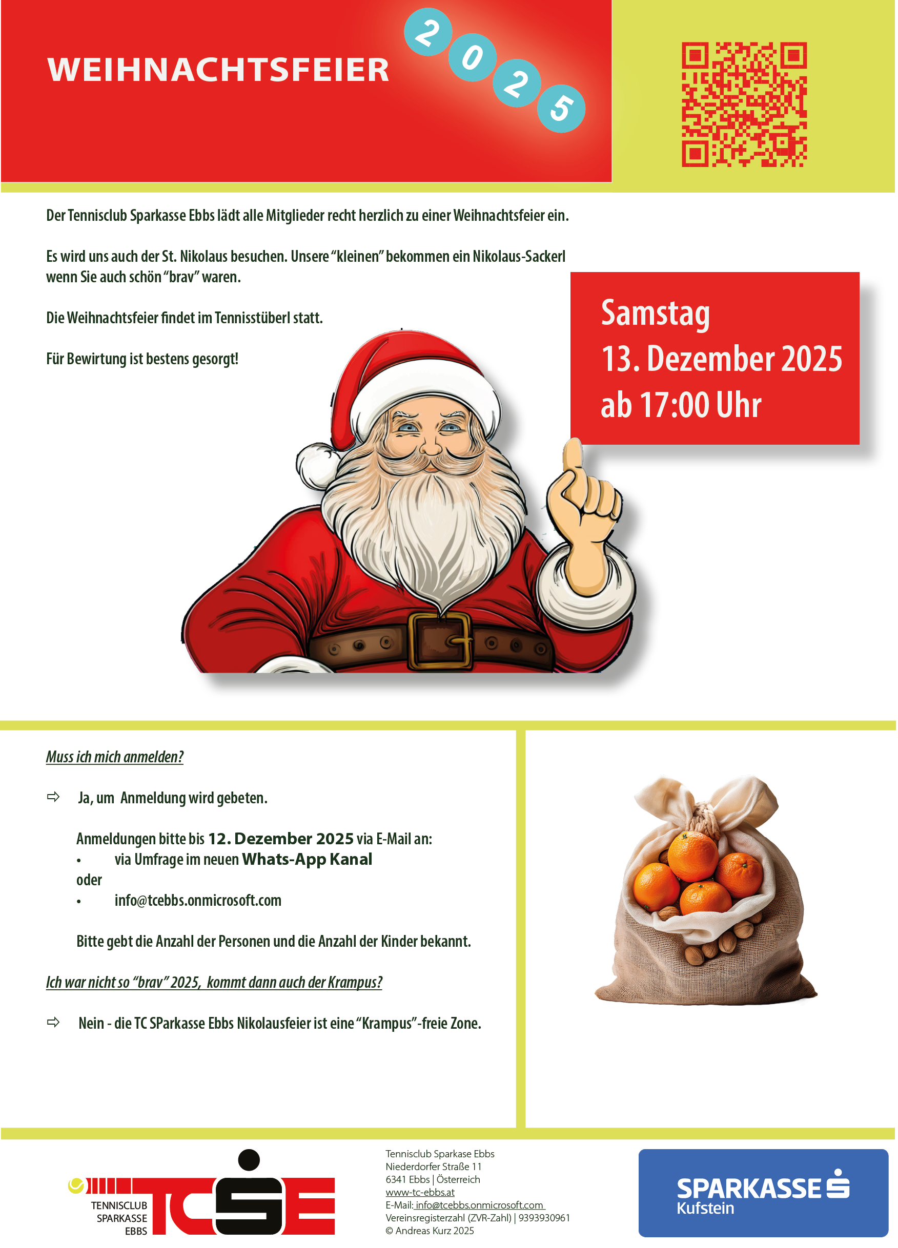 Einladung Weihnachtsfeier 2025